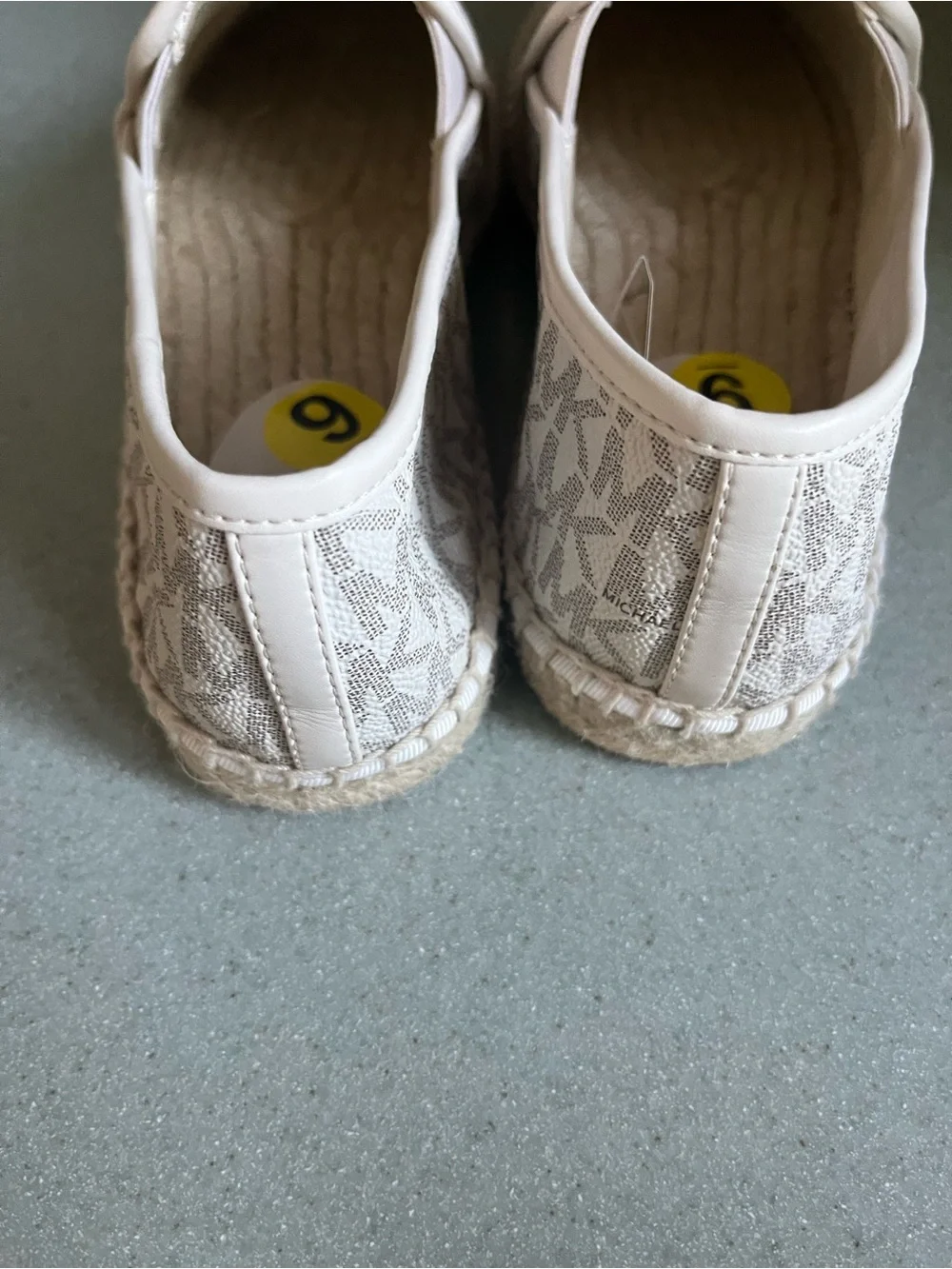 Michael Kors Cream Logo Espadrille Slip-Ons Sz 9 New